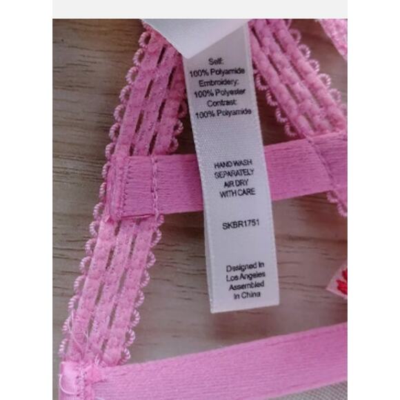 NWT For Love and Lemons Doily Heart bra 36C - Picture 6 of 7